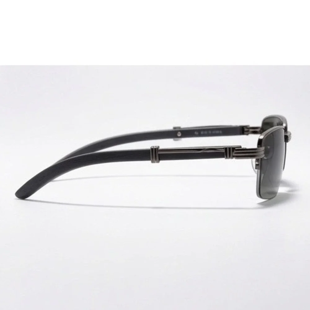 Mens Sunglasses Luxury rimless spectacles designed right metallic bridge hinge